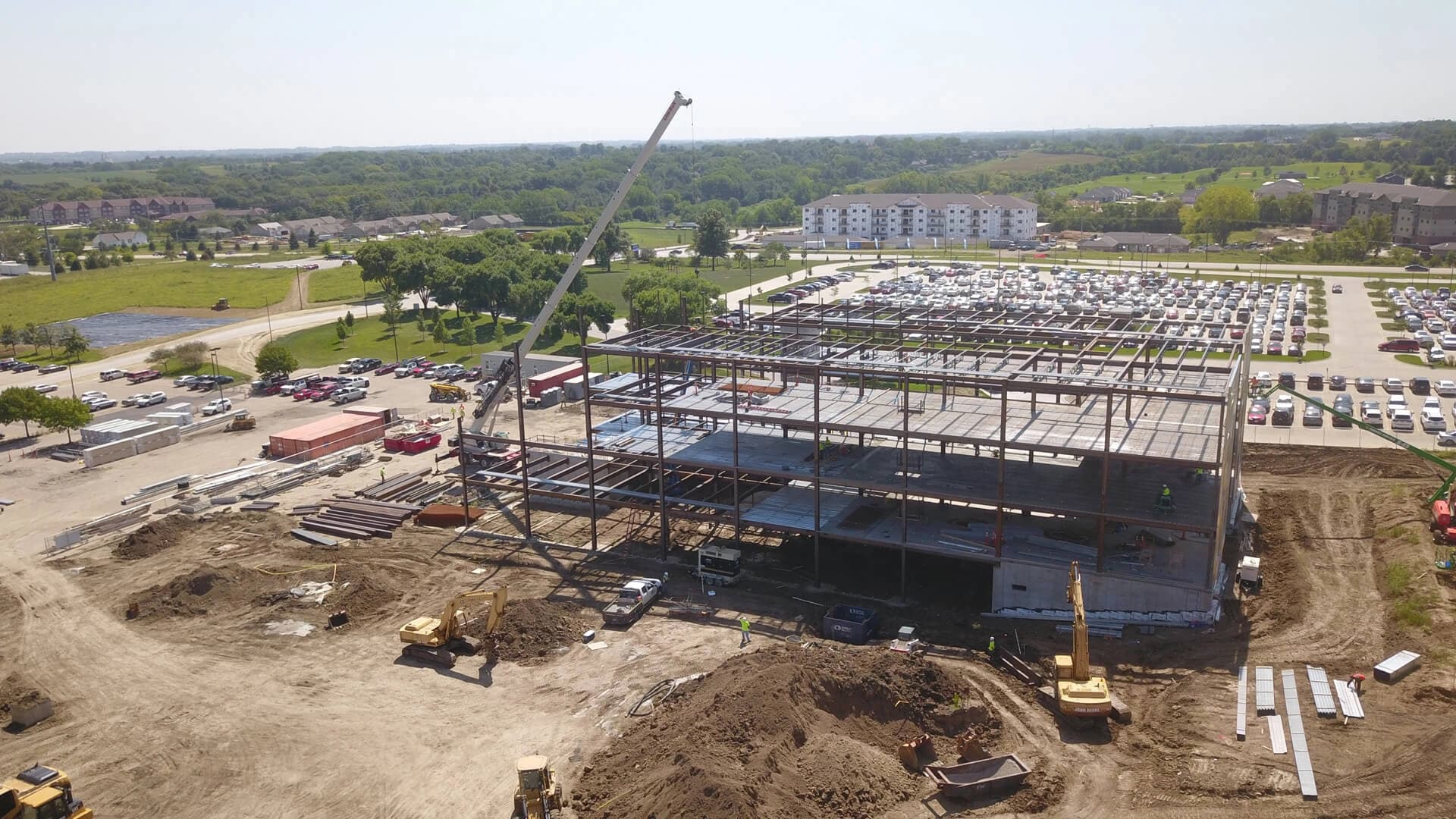 Building Expansion crews working in Grand Prairie, TX