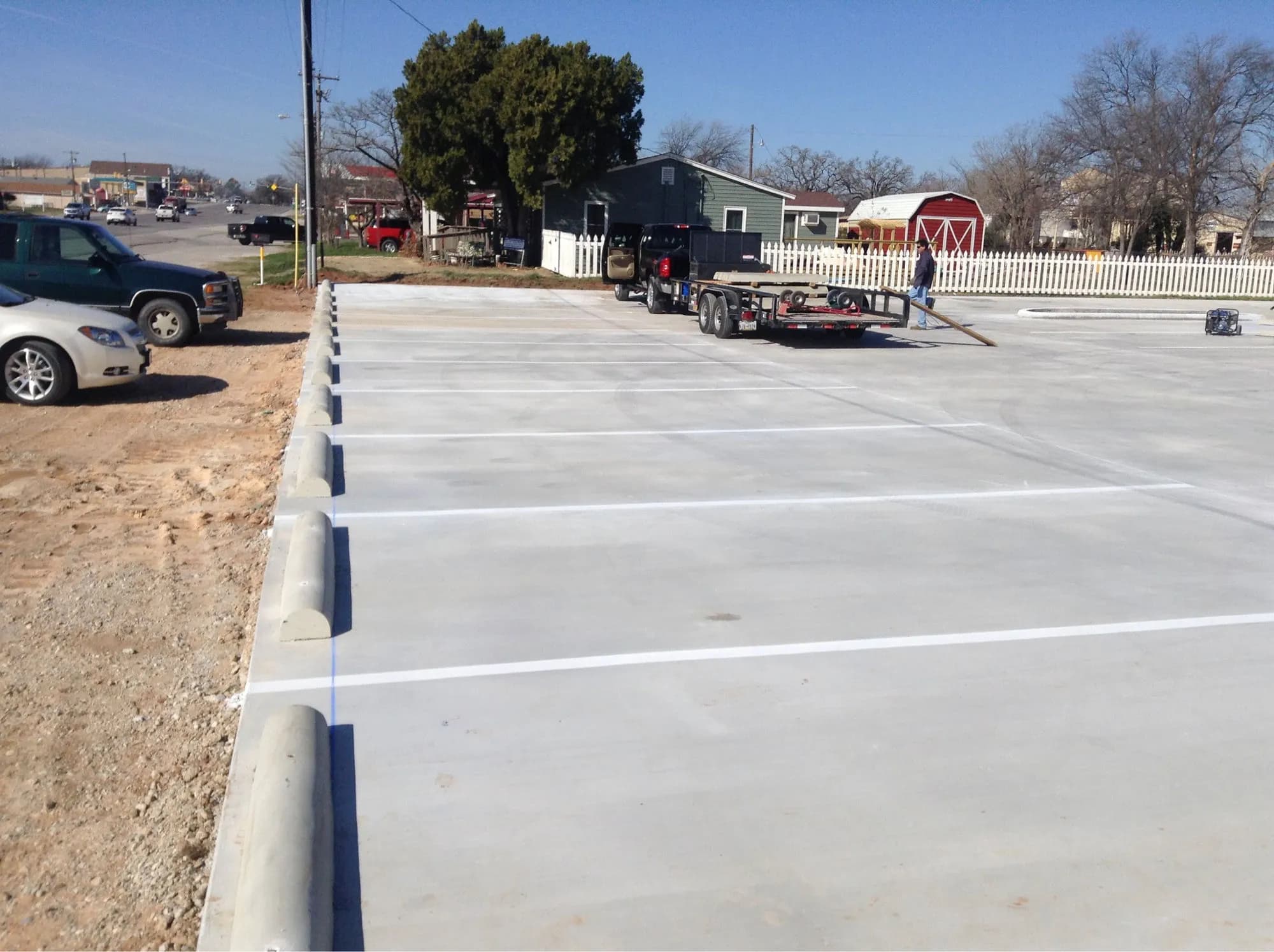 Parking Lot Striping crews working in Grand Prairie, TX