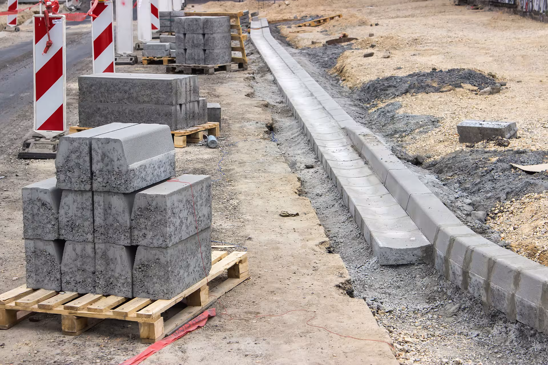 Concrete Curb & Gutter Installation crews working in Grand Prairie, TX