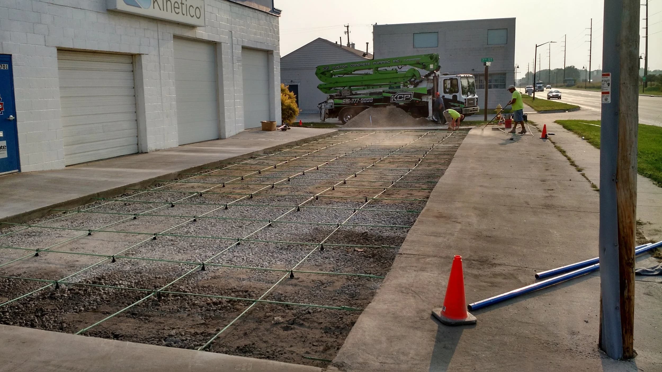 Parking Lot Resurfacing crews working in Grand Prairie, TX