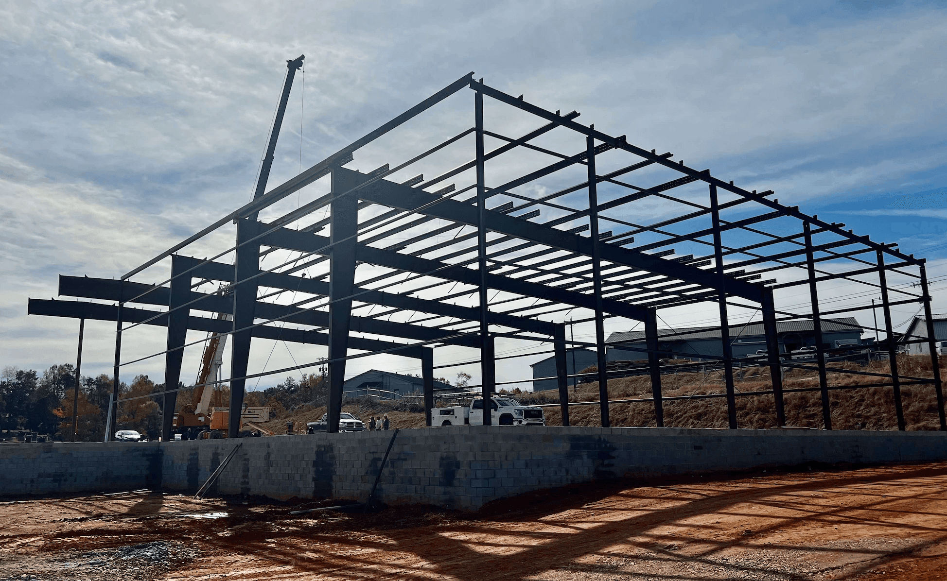 Structural Steel crews working in Grand Prairie, TX